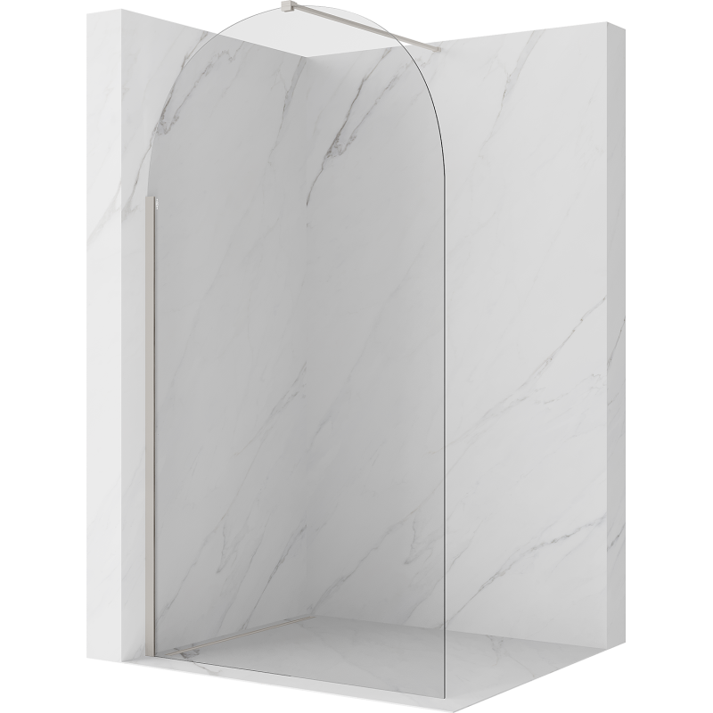 Mexen Kioto-Q sprchová stena Walk-in 110 x 200 cm, transparentná 8 mm, brúsený nikel - 800-110-101-97-00-Q