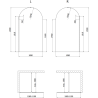 Mexen Kioto-Q sprchová stena Walk-in 110 x 200 cm, transparentná 8 mm, brúsený nikel - 800-110-101-97-00-Q
