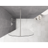 Mexen Kioto-Q sprchová stena Walk-in 120 x 200 cm, transparentná 8 mm, brúsený nikel - 800-120-101-97-00-Q