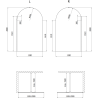 Mexen Kioto-Q sprchová stena Walk-in 120 x 200 cm, transparentná 8 mm, brúsený nikel - 800-120-101-97-00-Q