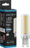 Mexen Aura Stmievateľná LED žiarovka G9, 6W, Studená - 6500K, 780 lm - L122-G9-0665-01