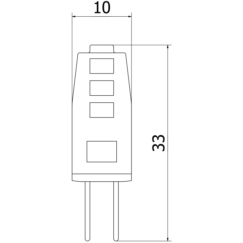 Mexen Oris LED žiarovka G4, 1,5W, Neutrálna - 4000K, 190 lm - L115-G4-0140-01