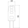 Mexen Oris LED žiarovka G4, 1,5W, Studená - 6500K, 190 lm - L115-G4-0165-01