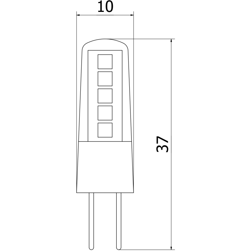 Mexen Oris LED žiarovka G4, 1,7W, Neutrálna - 4000K, 210 lm - L115-G4-0140-02