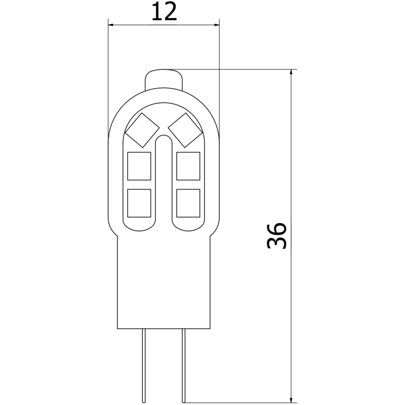 Mexen Oris LED žiarovka G4, 1,5W, Teplá - 3000K, 140 lm - L115-G4-0130-03