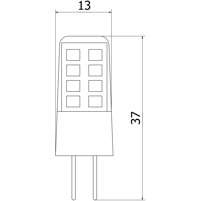 Mexen Oris LED žiarovka G4, 2,5W, Studená - 6500K, 320 lm - L115-G4-0265-01