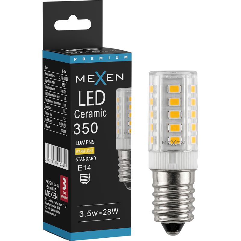 Mexen Aura LED žiarovka E14, 3,5W, Teplá - 3000K, 350 lm - L121-E14-0330-01