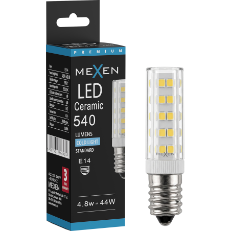 Mexen Aura LED žiarovka E14, 4,8W, Studená - 6500K, 540 lm - L121-E14-0565-01