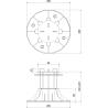 Mexen UniC nastaviteľný terasový držiak na dosky 140-220 mm - C9902-140-220