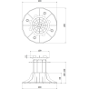 Mexen UniC samovyrovnávací nastaviteľná terasová podpera pod dosky 150-230 mm - C9903-150-230