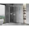 Mexen Mist-B Duo sprchová kabína otvárateľná 90 x 90 cm, transparentná, biela - 8A2-090-090-20-00