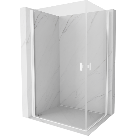 Mexen Mist-B Duo sprchová kabína otváracia 100 x 95 cm, priehľadná, biela - 8A2-100-095-20-00