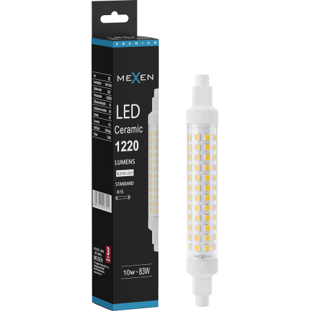 Mexen Vega LED žiarovka R7S, 10W, neutrálna - 4000K, 1220 lm - L126-R7S-1040-02