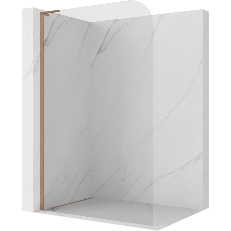 Mexen Kioto-P L sprchová stena Walk-in 110 x 200 cm, priehľadná 8 mm, brúsená meď - 800-110-103-65-00-P
