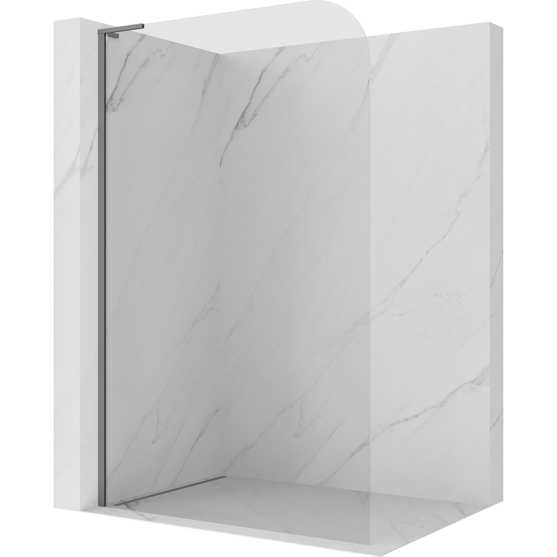 Mexen Kioto-P L sprchová stena Walk-in 80 x 200 cm, transparentná 8 mm, gun metal - 800-080-103-95-00-P