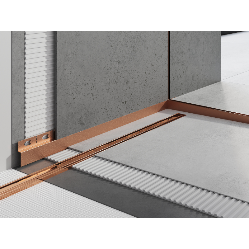 Mexen Line-B predná sprchová lišta 130 cm, brúsená meď - 186503130U