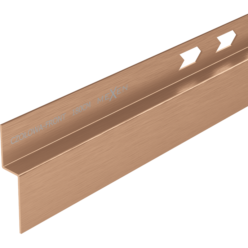 Mexen Line-B predná sprchová lišta 180 cm, brúsená meď - 186503180U