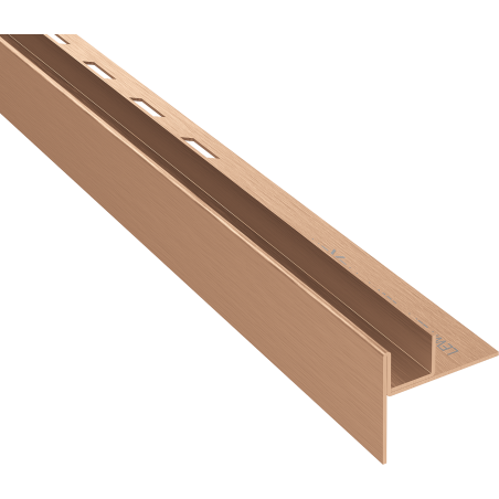 Mexen Line-B spádová lišta na sklo 120 cm ľavá, brúsená meď - 186504120L