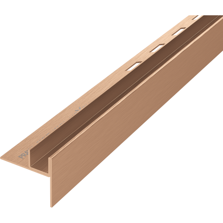 Mexen Line-B klesáková lišta pre sklo 120 cm pravá, brúsená meď - 186504120R