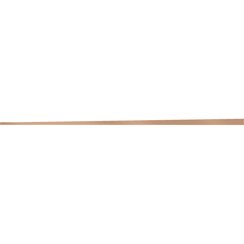 Mexen Line-B spádová lišta na sklo 120 cm ľavá, brúsená meď - 186504120L