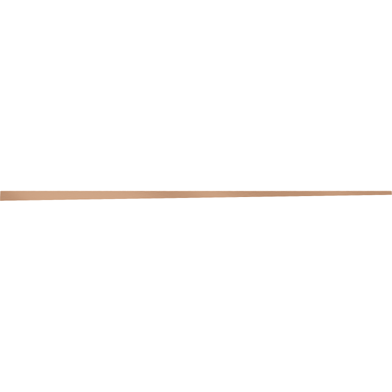 Mexen Line-B klesáková lišta pre sklo 120 cm pravá, brúsená meď - 186504120R