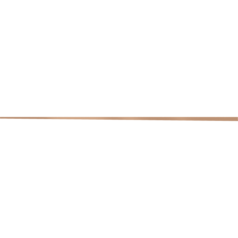 Mexen Line-B pokles listy pre sklo 180 cm pravá, brúsená meď - 186504180R