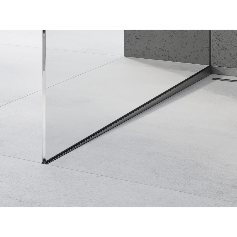 Mexen Line-B spádová lišta na sklo 120 cm ľavá, gun gray kartáčovaný - 186604120L