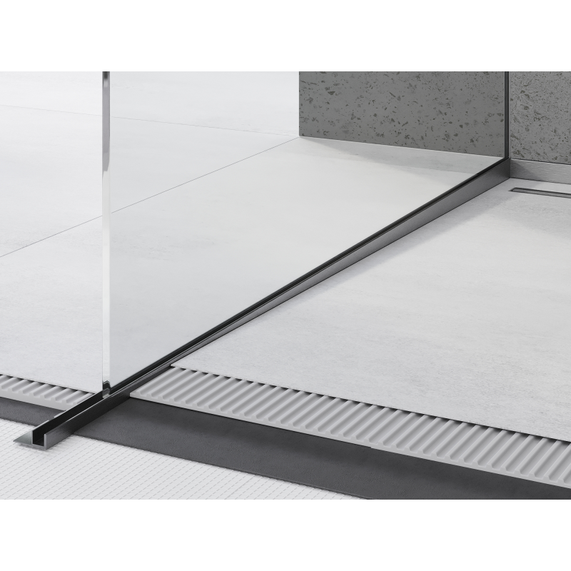 Mexen Line-B spádová lišta na sklo 120 cm ľavá, gun gray kartáčovaný - 186604120L