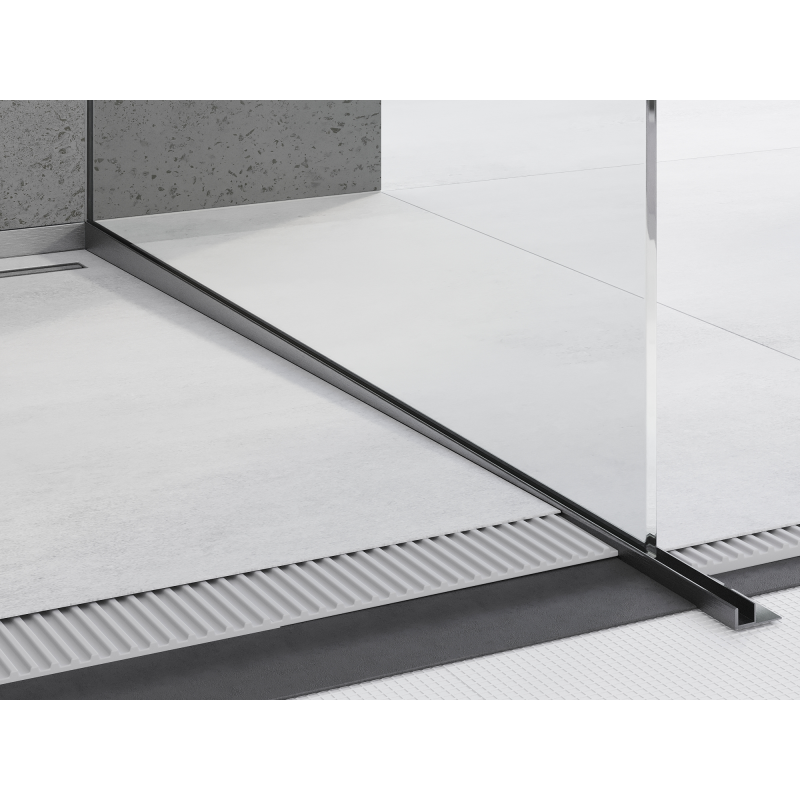 Mexen Line-B odkvapová lišta na sklo 120 cm pravá, brúsená gun gray - 186604120R