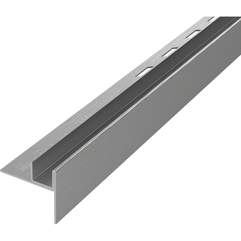 Mexen Line-B lišta spádová pre sklo 180 cm pravá, gun gray brúsená - 186604180R