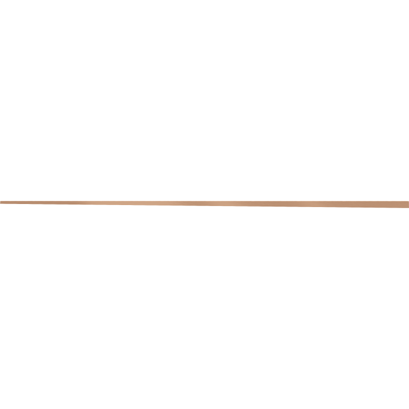 Mexen Line-B podlahová spádová lišta 180 cm ľavá, kartáčovaná meď - 186501180L