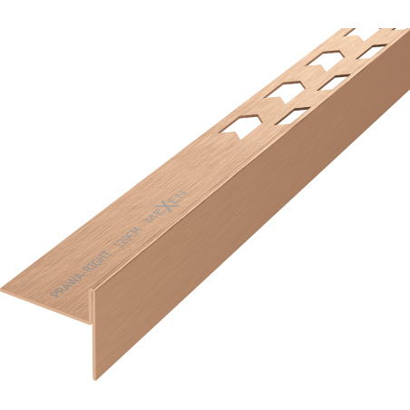 Mexen Line-B podlahová spádová lišta 120 cm pravá, brúsená meď - 186501120R