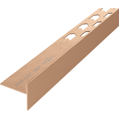 Mexen Line-B podlahová lišta 180 cm pravá, brúsená meď - 186501180R