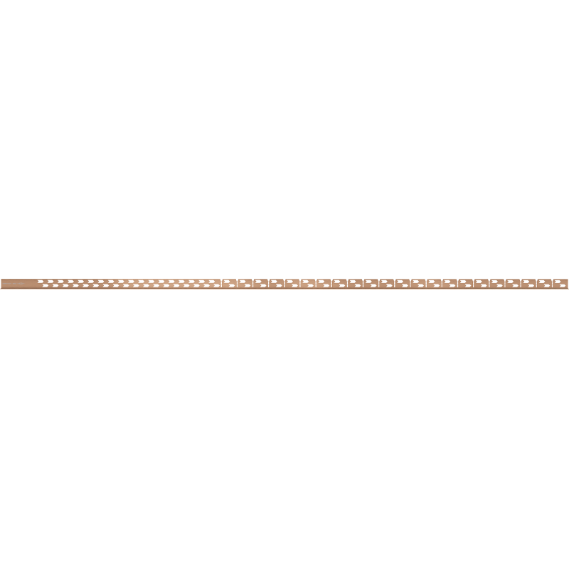 Mexen Line-B podlahová lišta 180 cm pravá, brúsená meď - 186501180R