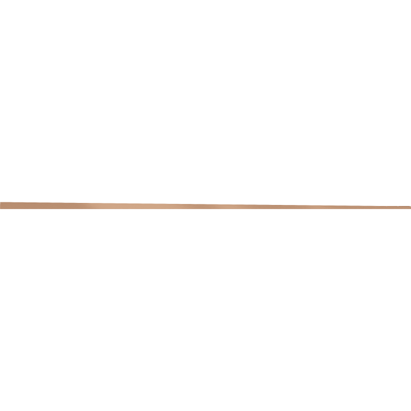Mexen Line-B podlahová lišta 180 cm pravá, brúsená meď - 186501180R