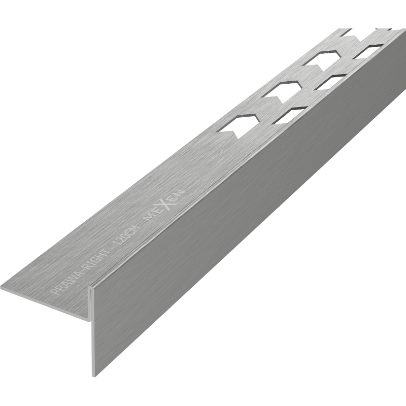 Mexen Line-B podlahová spádová lišta 120 cm pravá, brúsená gun šedá - 186601120R