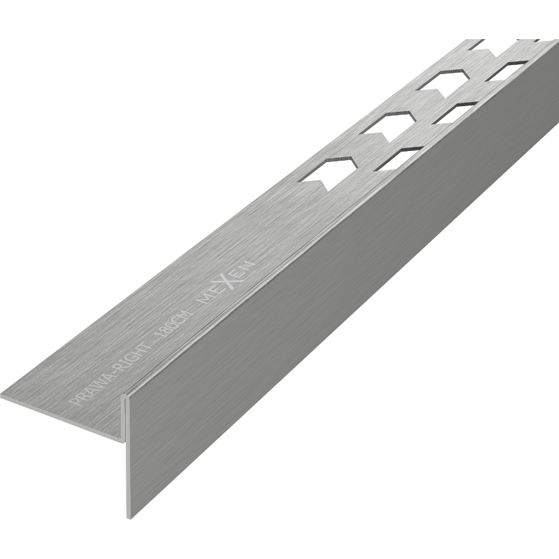 Mexen Line-B podlahová spádová lišta 180 cm pravá, gun gray brúsená - 186601180R