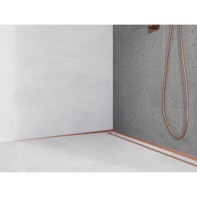 Mexen Line-B pristanová lišta 120 cm ľavá, brúsená meď - 186502120L