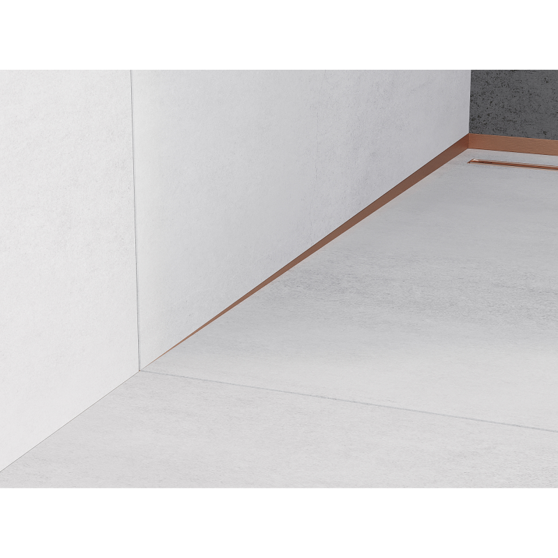 Mexen Line-B pristanová lišta 120 cm ľavá, brúsená meď - 186502120L