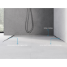 Mexen Line-B stenová spádová lišta 120 cm pravá, brúsená gun gray - 186602120R