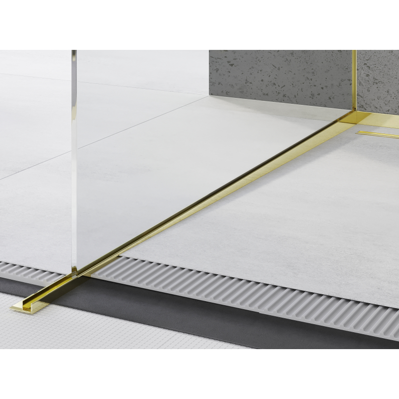 Mexen Line-B sklonená lišta pre sklo 120 cm ľavá, zlatá - 185004120L