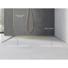 Mexen Line-B sklonená lišta pre sklo 120 cm ľavá, zlatá - 185004120L