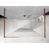 Mexen Kioto voľne stojaca sprchová stena 150 x 200 cm, biely ombre 8 mm, ružové zlato - 800-150-002-60-86