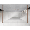 Mexen Kioto voľne stojaca sprchová stena 100 x 200 cm, biele ombre 8 mm, brúsená meď - 800-100-002-65-86