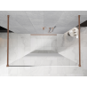 Mexen Kioto voľne stojaca sprchová stena 130 x 200 cm, biela ombre 8 mm, brúsená meď - 800-130-002-65-86