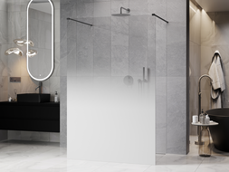 Mexen Kioto samostatná sprchová stena 140 x 200 cm, ombre biela 8 mm, brúsená gun gray - 800-140-002-66-86