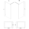 Mexen Lunar sprchová stena Walk-in pravá 50 x 200 cm, transparentná 8 mm, zlatá brúsená - 830-050-000-55-00-P