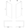Mexen Lunar L sprchová stena Walk-in pravá 120 x 200 cm, transparentná 8 mm, zlatá brúsená - 830L-120-000-55-00-P
