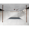 Mexen Kioto samostatne stojaca sprchová stena 140 x 200 cm, modrá ombré 8 mm, ružové zlato - 800-140-002-60-46