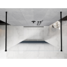 Mexen Kioto samostatne stojaca sprchová stena 100 x 200 cm, ombre modrá 8 mm, čierna - 800-100-002-70-46